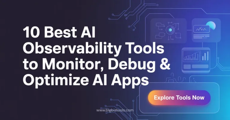 Best AI Observability Tools to Monitor, Debug & Optimize AI Apps